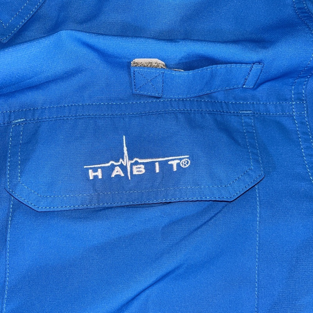 Habit River Guide Shirt Men's M Blue Short Sleeve Vented Solar Factor 40+ NWT - Picture 4 of 15
